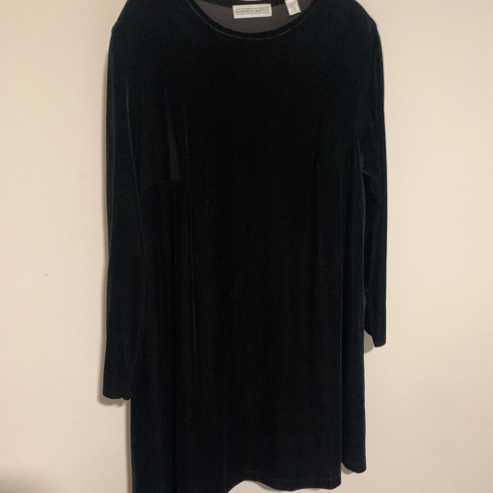 LS Velvet Stretch A line dress